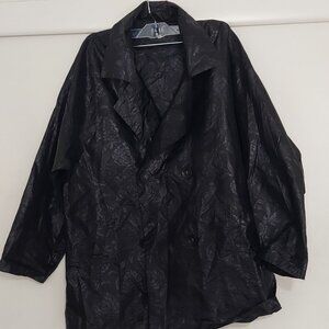 IRIE Silk floral pattern Long sleeve shirt Black Ivory